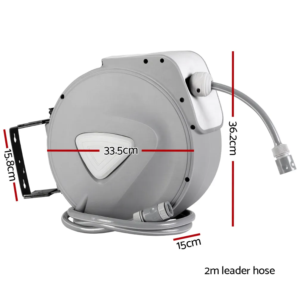 20m Retractable Hose Reel UV Resistant, 9-Setting Spray Gun