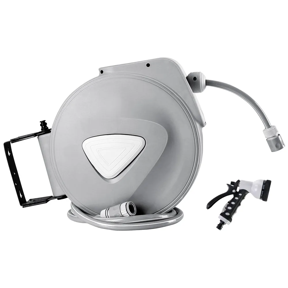 20m Retractable Hose Reel UV Resistant, 9-Setting Spray Gun