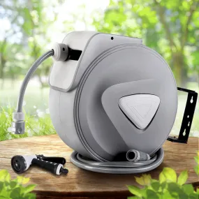 20m Retractable Hose Reel UV Resistant, 9-Setting Spray Gun