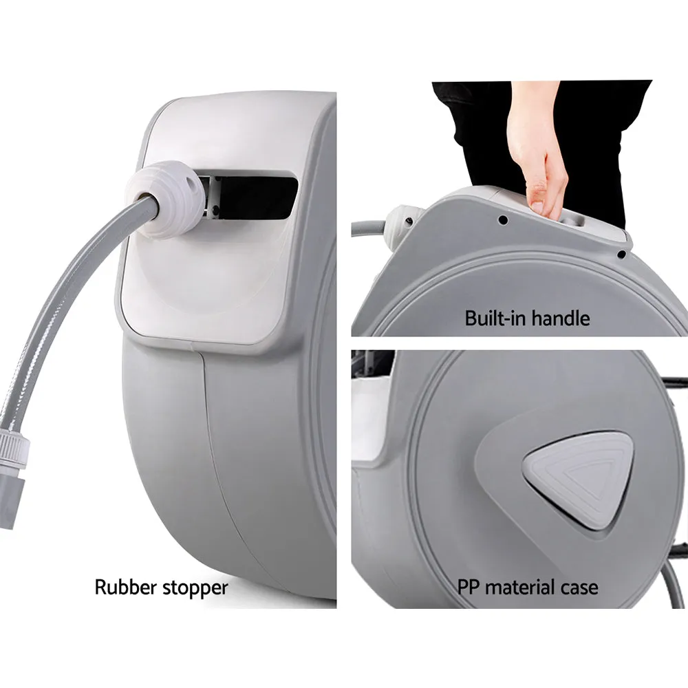 20m Retractable Hose Reel UV Resistant, 9-Setting Spray Gun