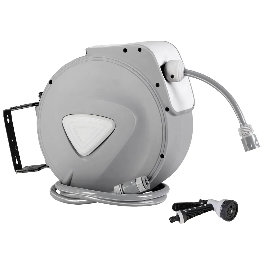 20m Retractable Hose Reel UV Resistant, 9-Setting Spray Gun
