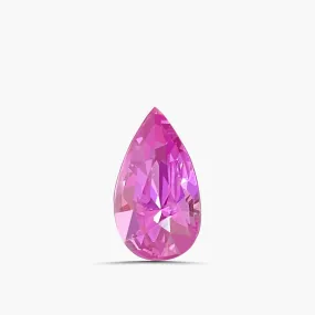 2.36 carats Unheated Pink Natural Sapphire Pear Cut  | GUILD Certified