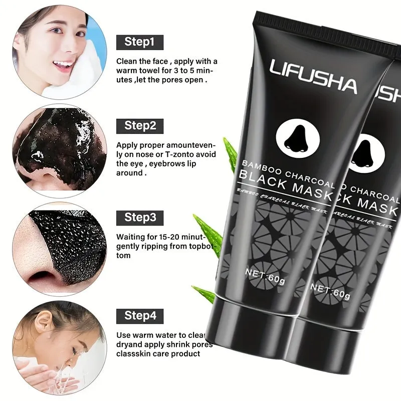 Bamboo Charcoal Peel Off Mask  Deep Cleansing for All Skin Types