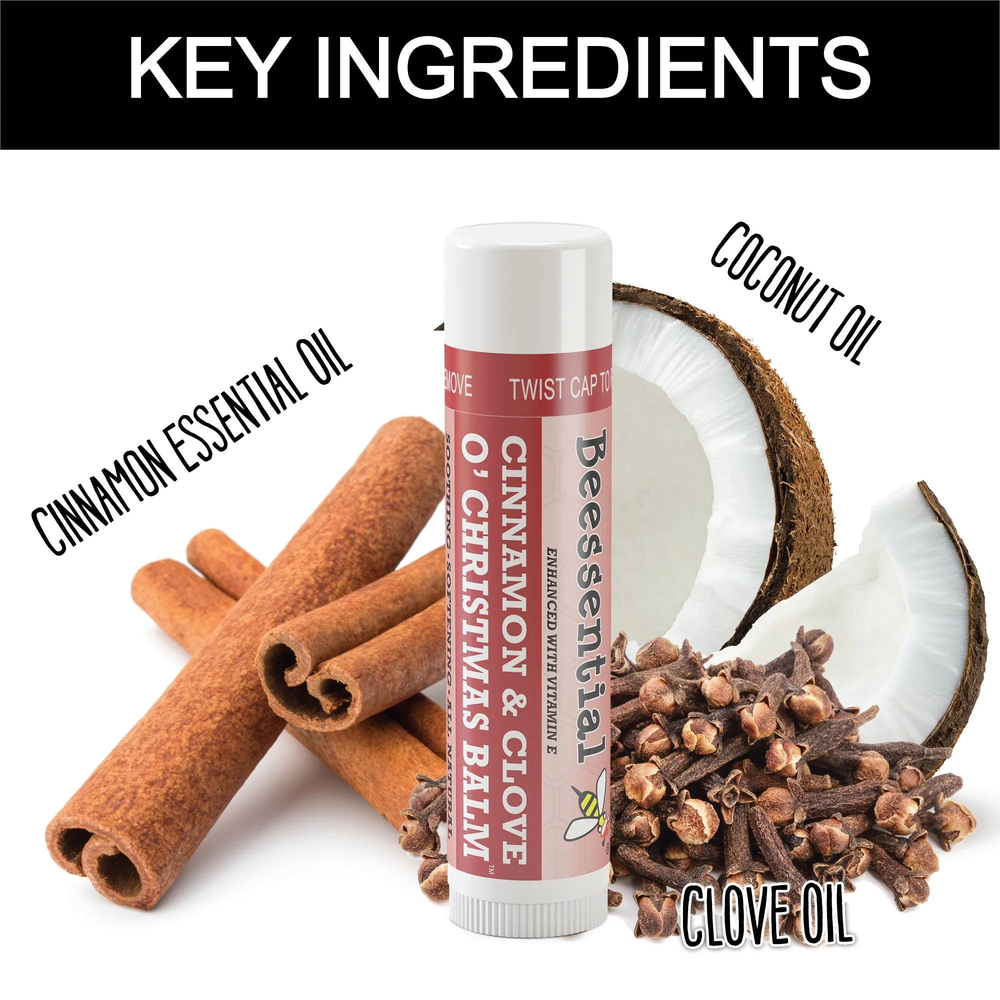 Beessential O'Christmas Balm - Cinnamon and Clove Lip Balm