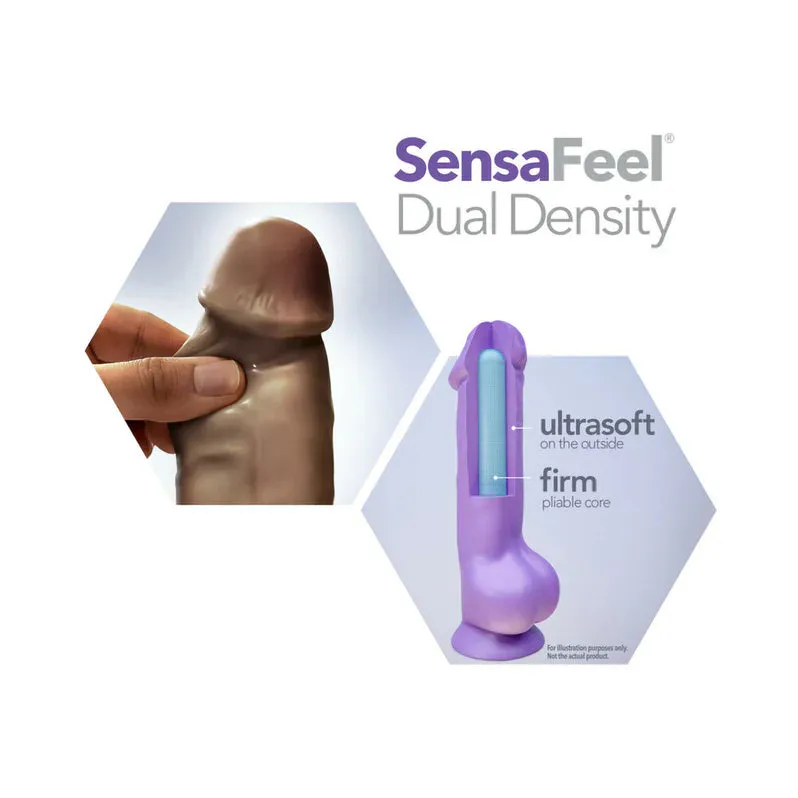 Blush Au Natural 10" Big Boy Dildo with Balls - Chocolate