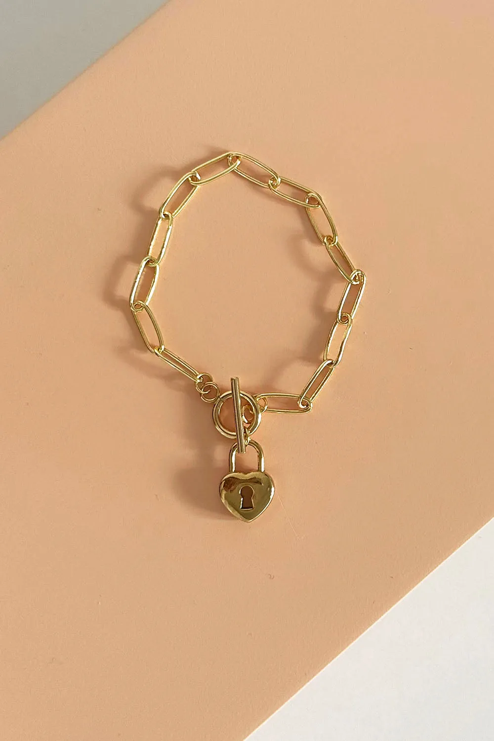 Chain Link Fob Bracelet - Gold