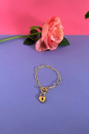Chain Link Fob Bracelet - Gold