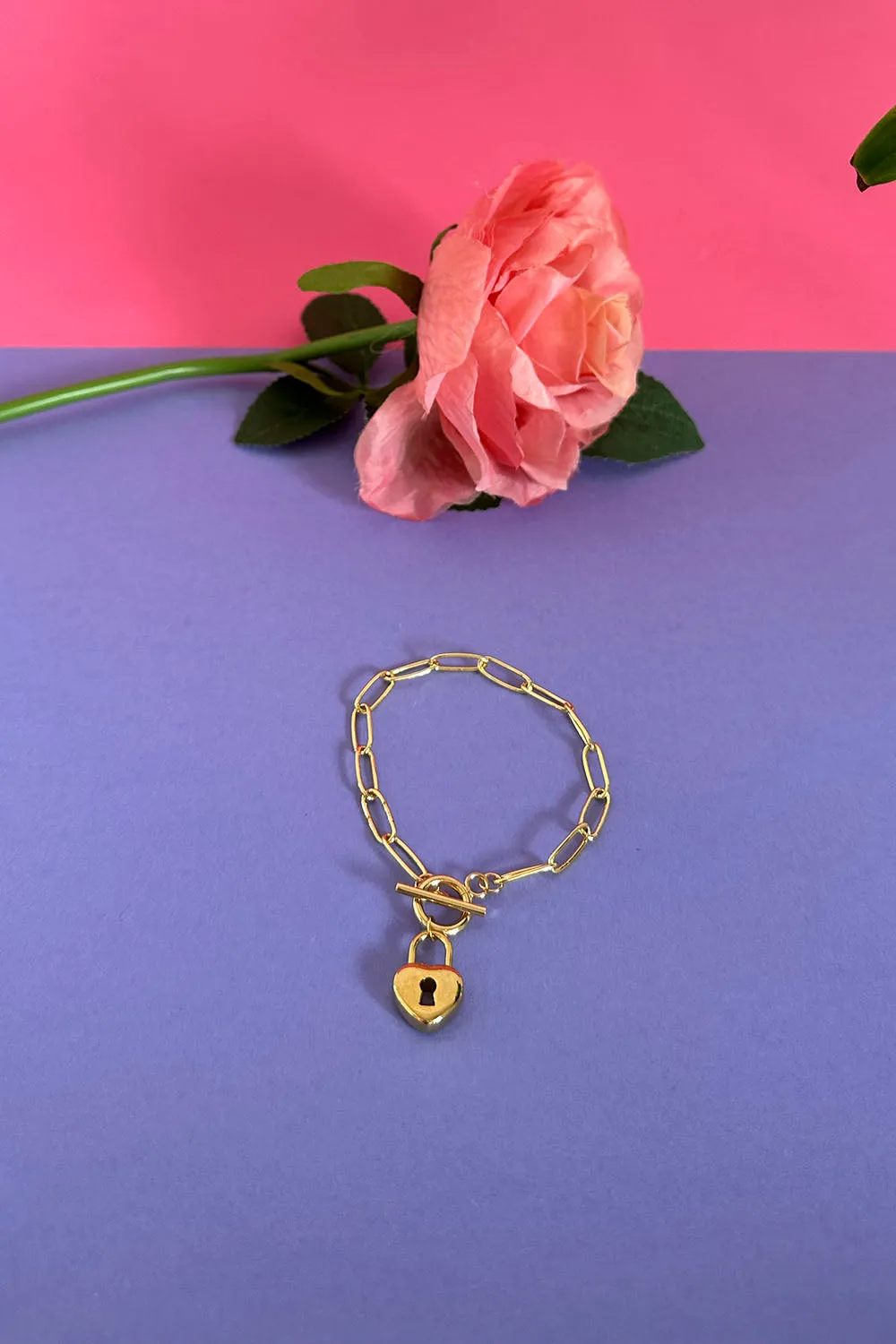 Chain Link Fob Bracelet - Gold