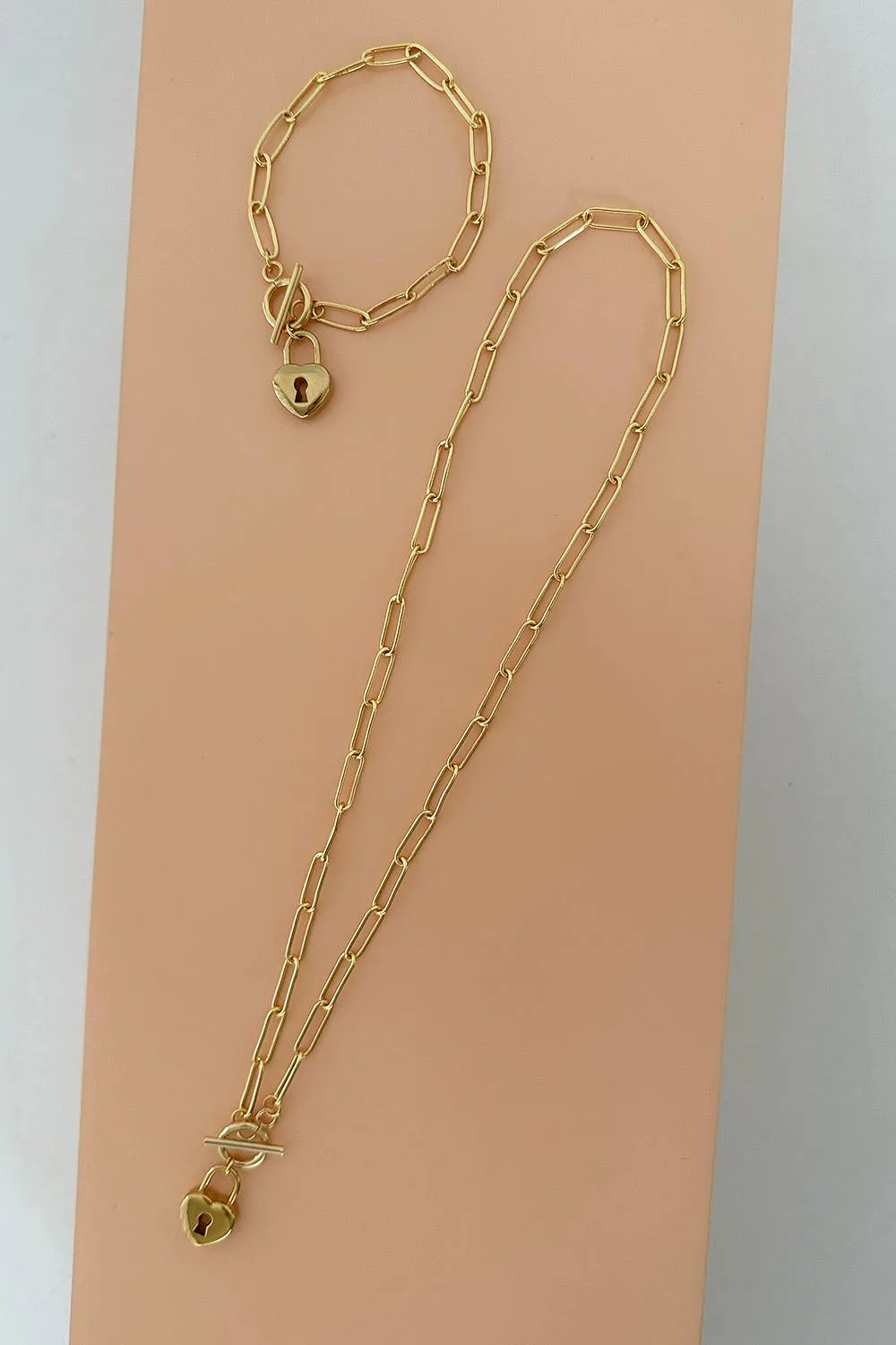 Chain Link Fob Bracelet - Gold