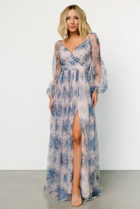 Desiree Tulle Maxi Dress | Natural   Slate Floral