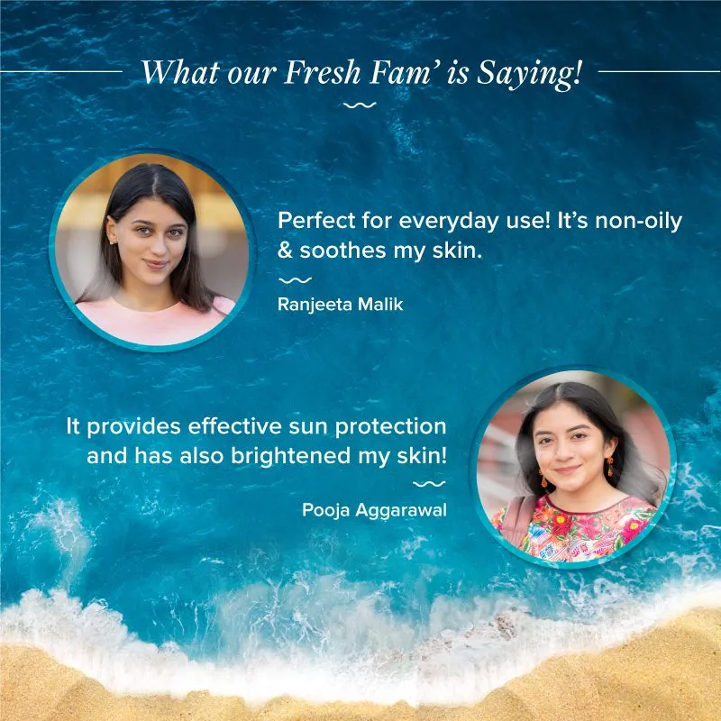 FREEBIE | Detan  Dewy Sunscreen with SPF 50  & PA     for UVA/B & Blue Light Protection & No White Cast - 50g