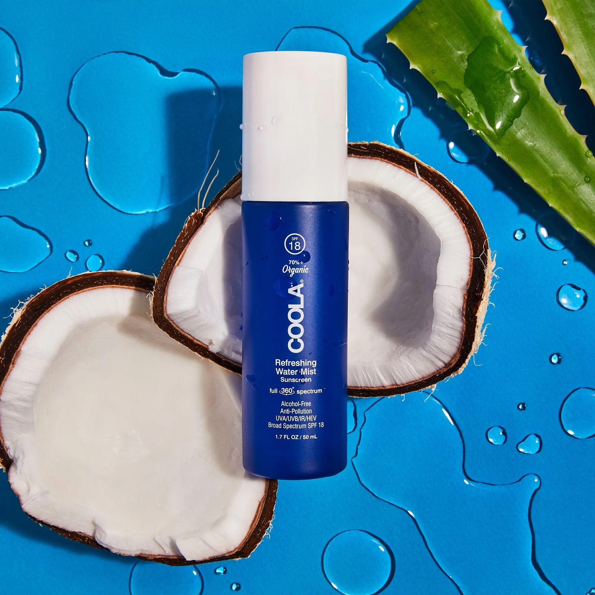 Full Spectrum 360° Refreshing Water Mist Organic Face Sunscreen SPF 18