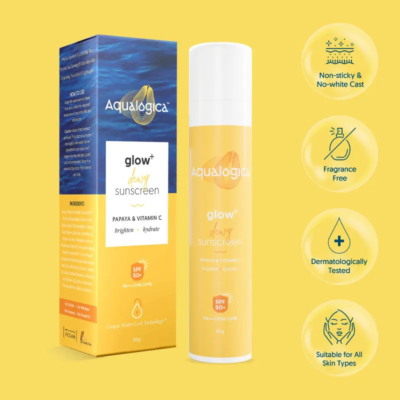 Glow  Dewy Sunscreen - 50g (Pack of 2)