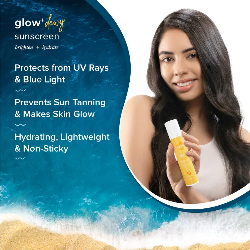 Glow  Dewy Sunscreen - 50g (Pack of 2)