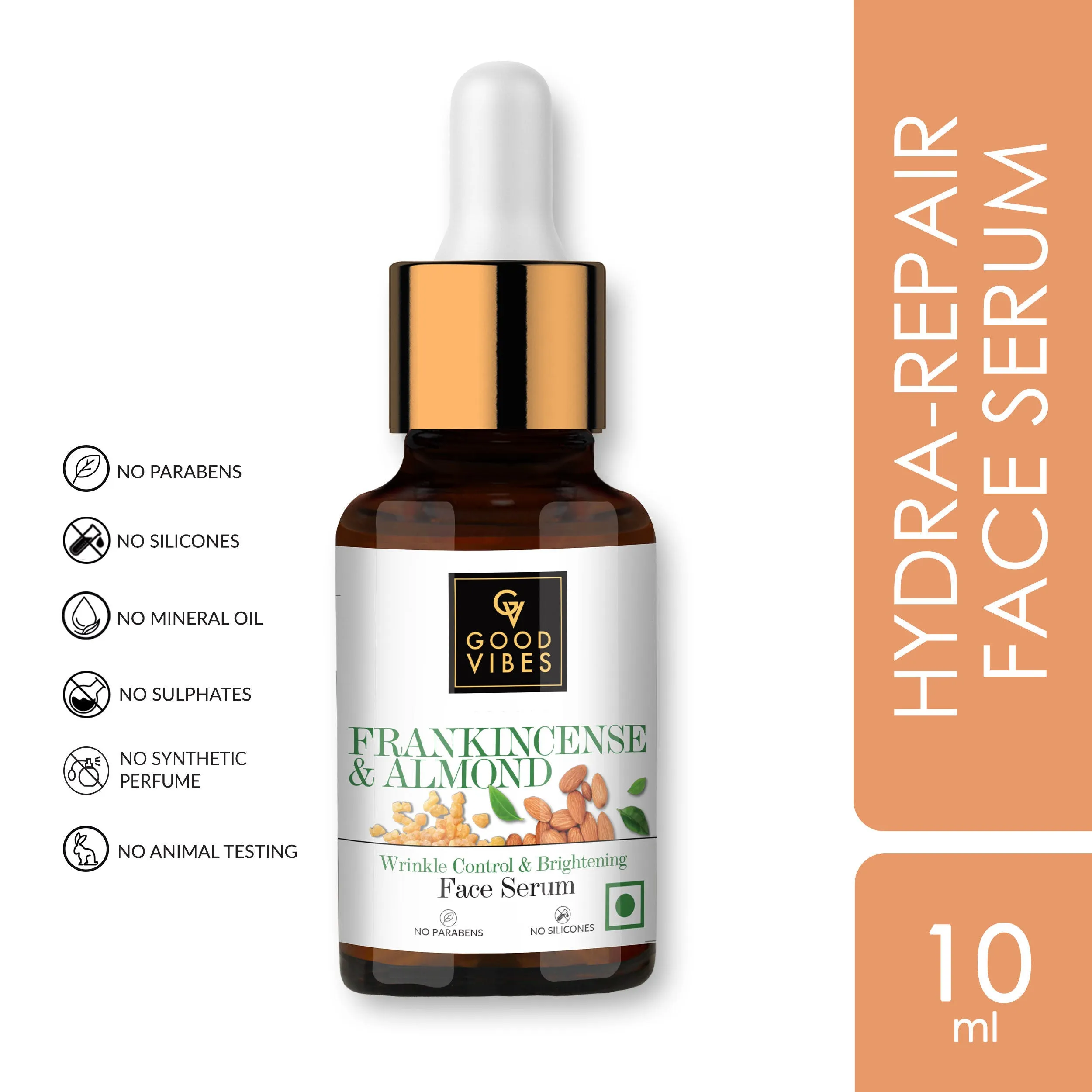 Good Vibes Frankincense & Almond Wrinkle Control & Brightening Serum (10 ml)