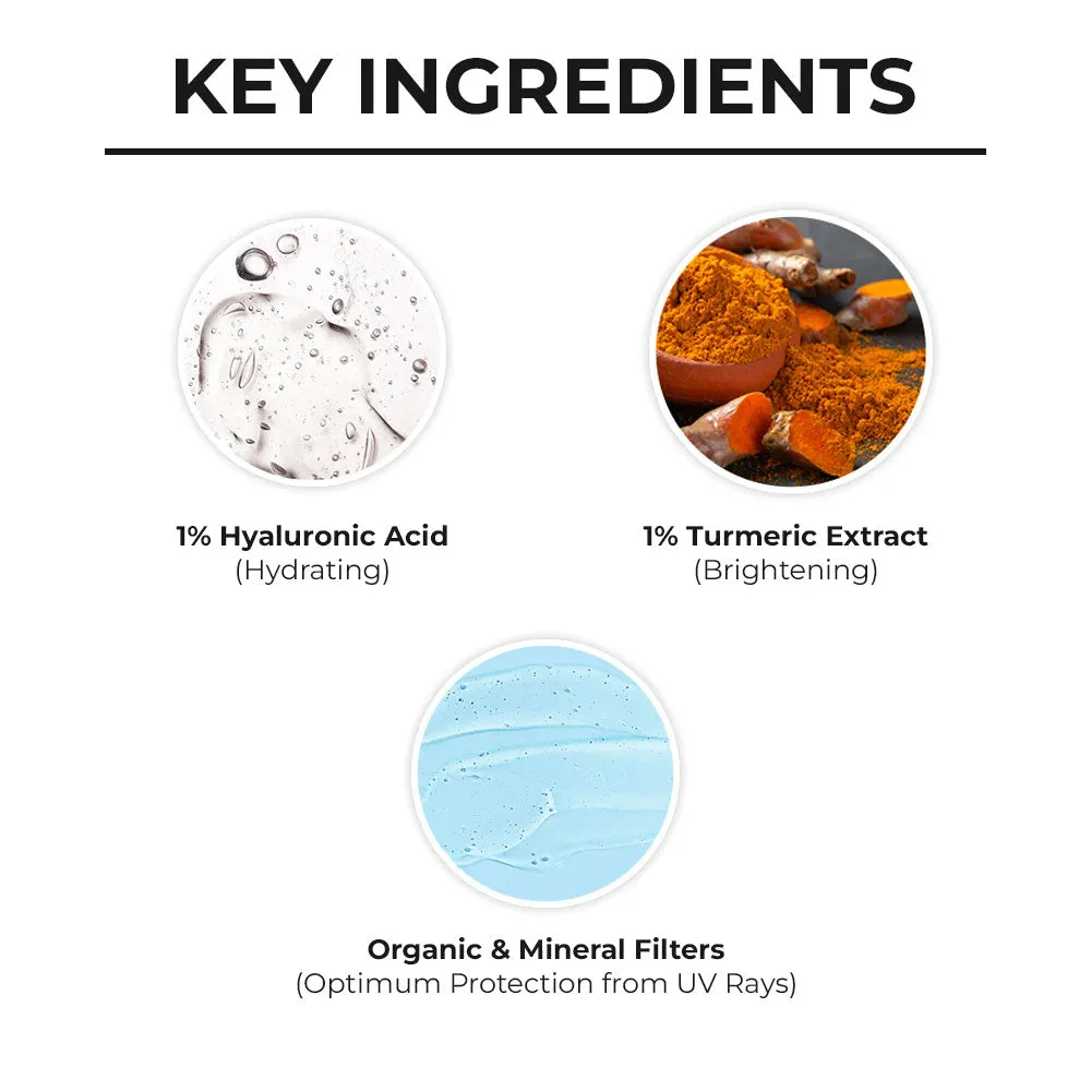 Haldi & Hyaluronic Acid Sunscreen - 50g (Pack of 2)