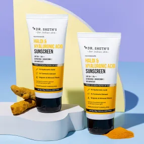Haldi & Hyaluronic Acid Sunscreen - 50g (Pack of 2)