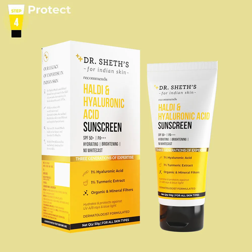 Haldi & Hyaluronic Acid Sunscreen - 50g (Pack of 2)