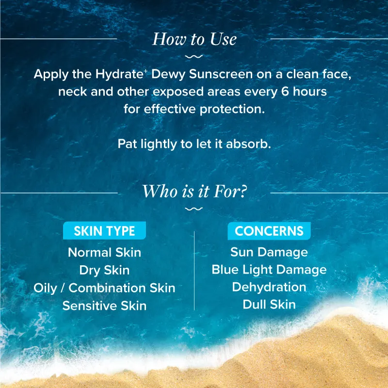 Hydrate  Dewy Sunscreen 50g (Pack of 2)