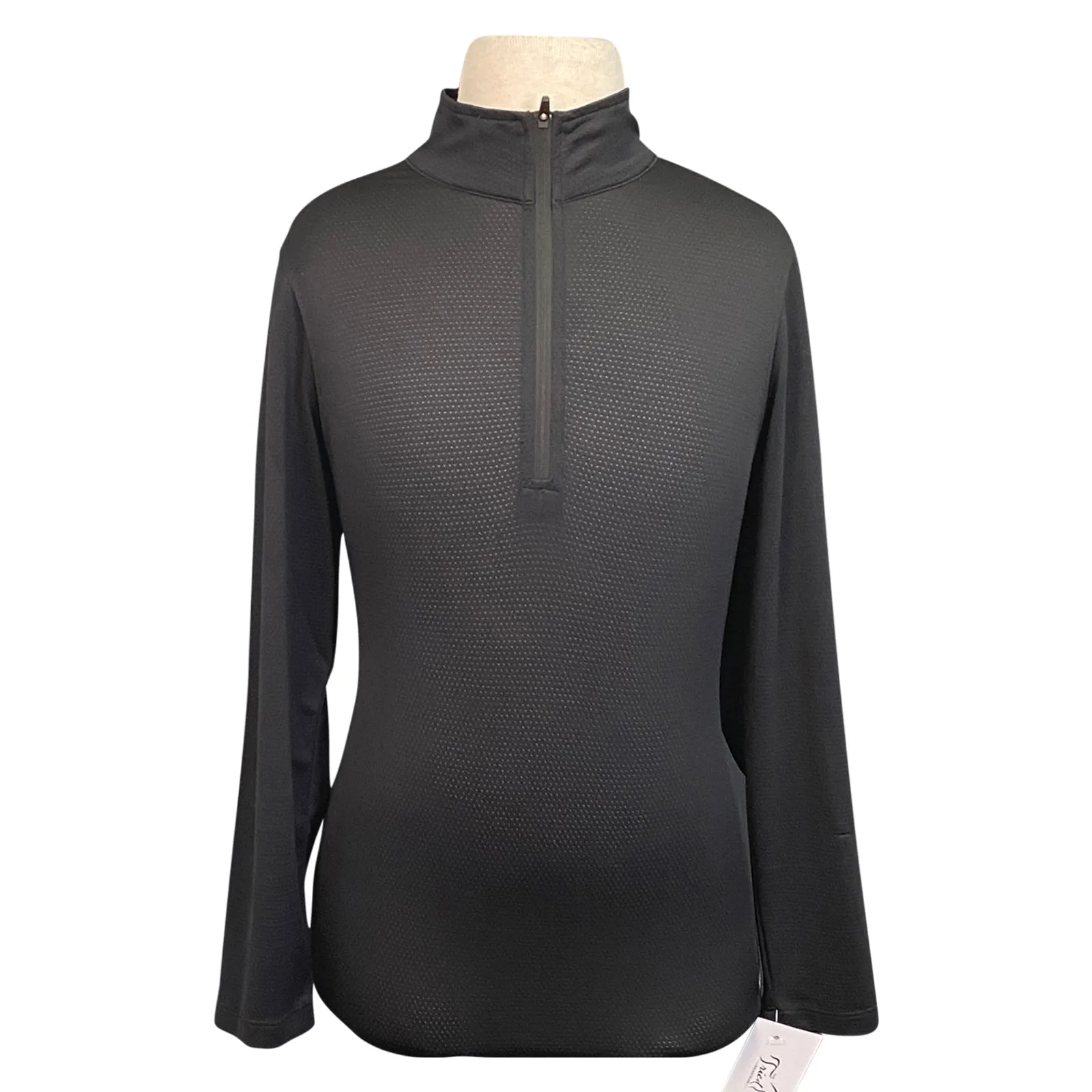 Kerrits 'Aire Ice Fil' Kids Long Sleeve Sun Shirt in Black - Children's XL