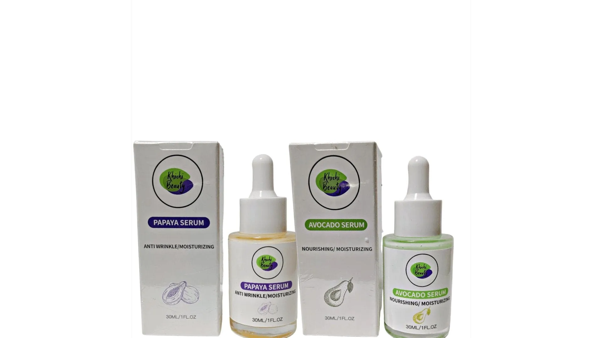 Khichi Beauty Papaya Serum, Moisturizing, Anti-Wrinkle, Natural &amp; Organic