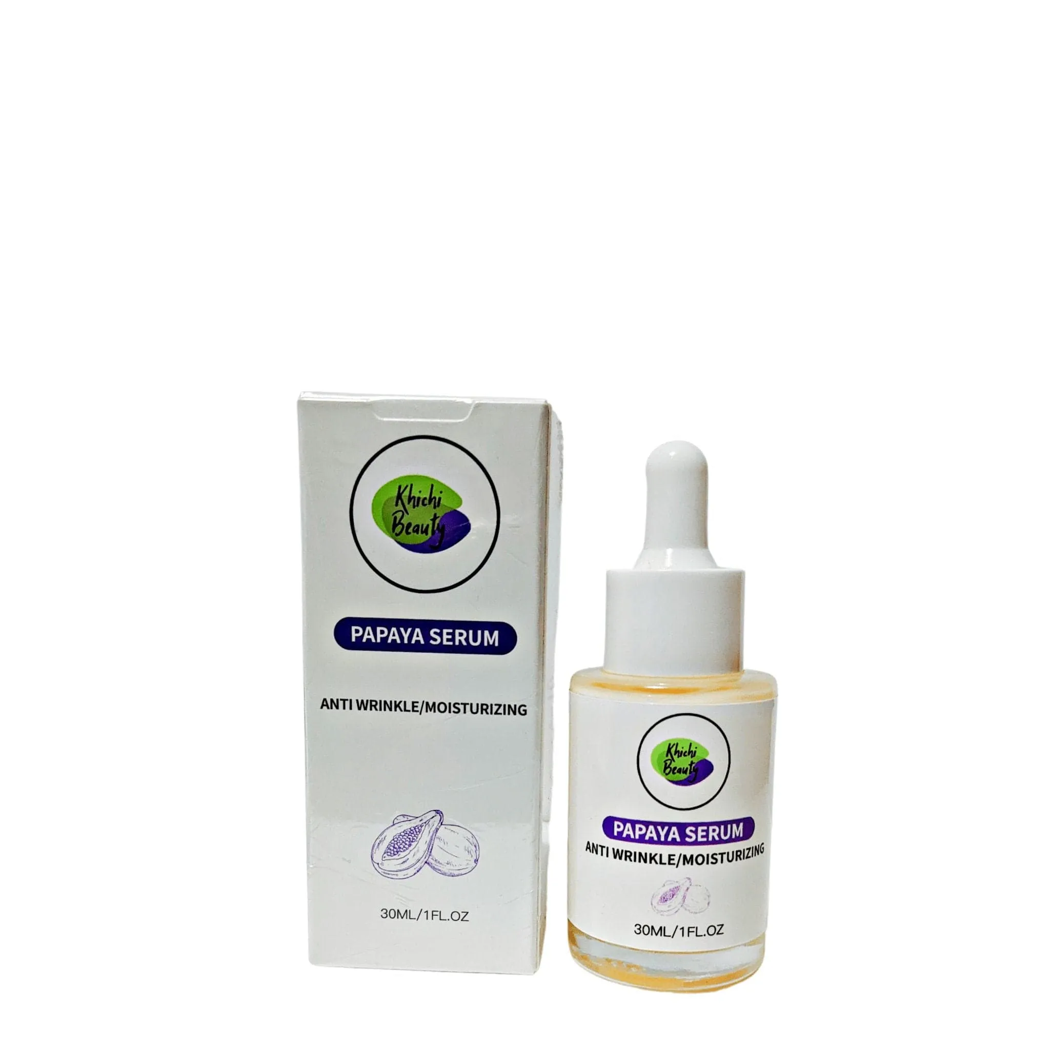 Khichi Beauty Papaya Serum, Moisturizing, Anti-Wrinkle, Natural &amp; Organic
