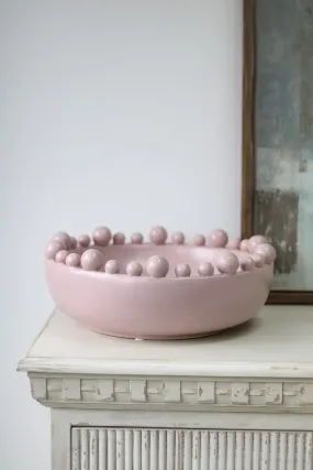 Matt Blush Bobble Edged Bowl