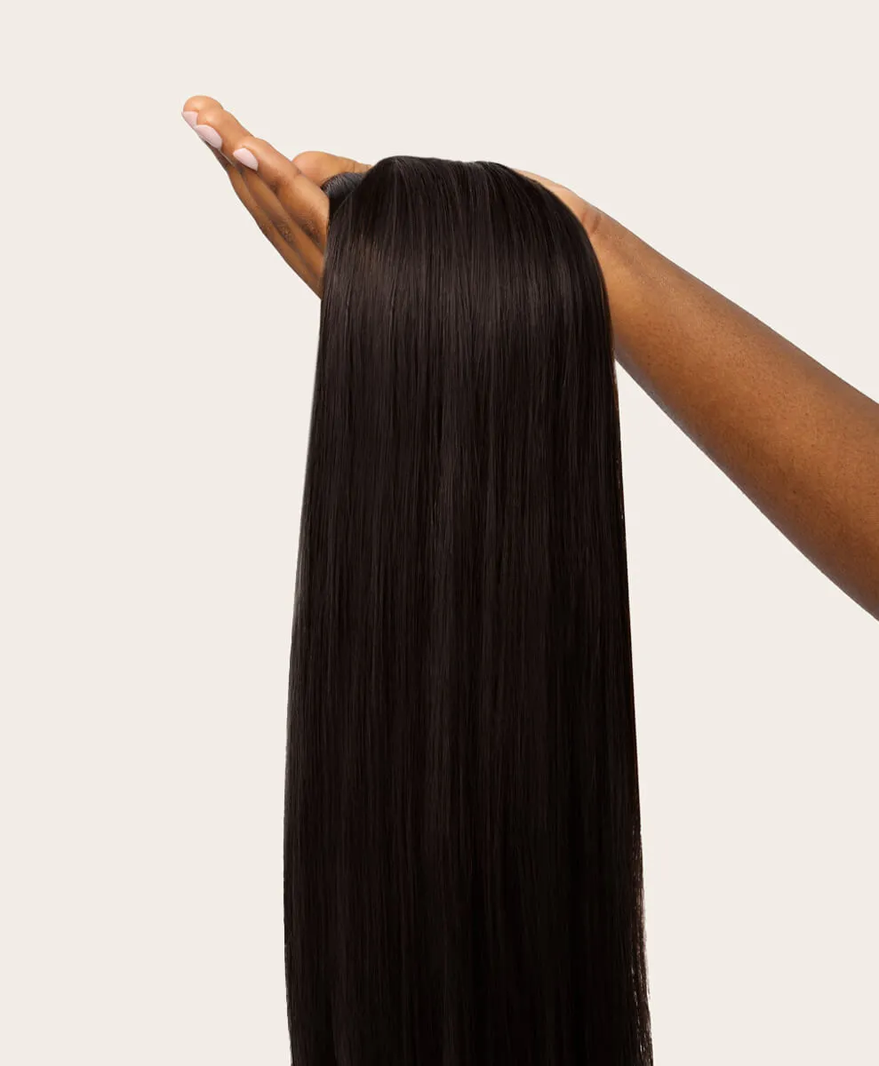 Natural Black, 20" Seamless Clip-In Hair Extensions, 1B | 180g