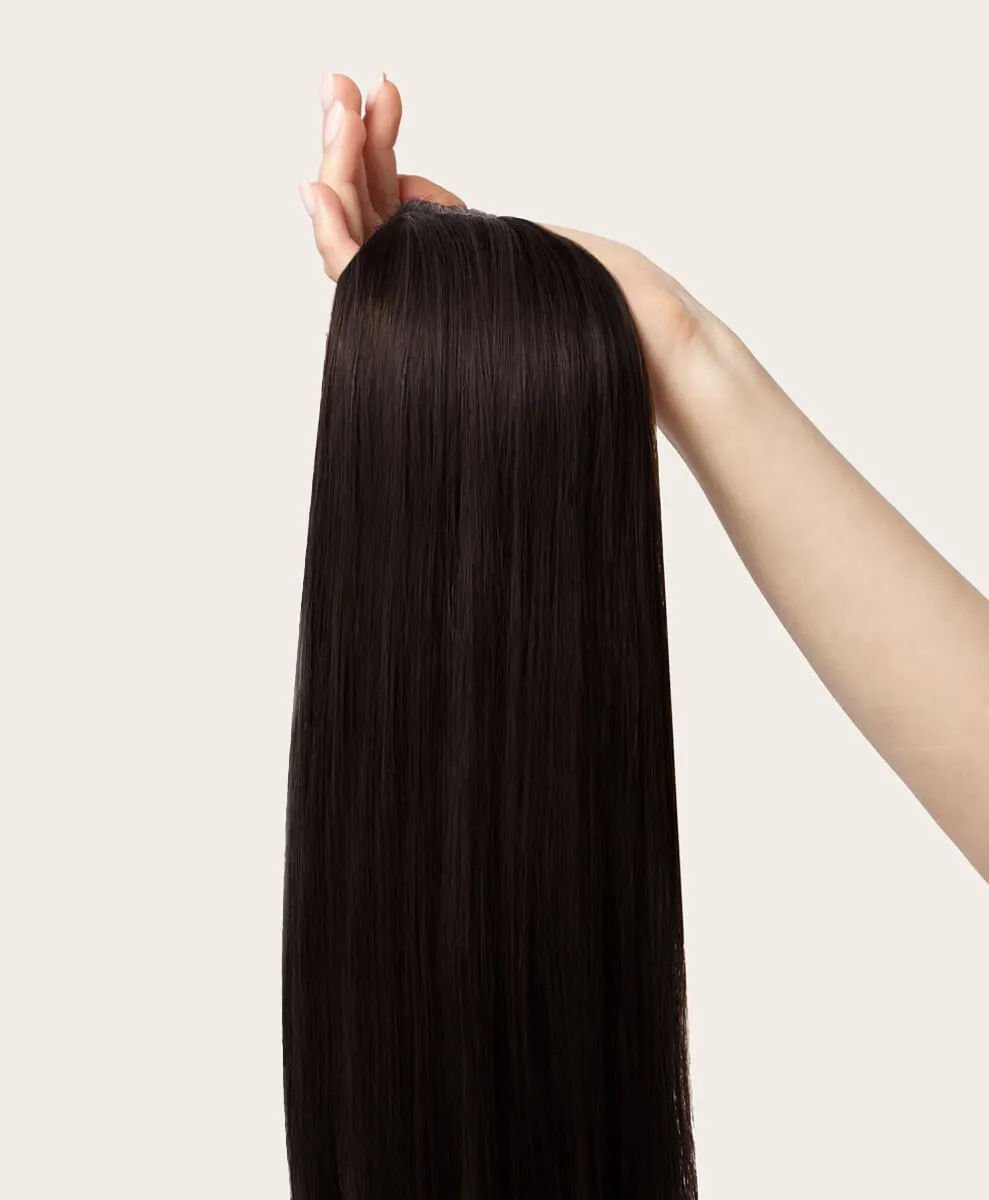 Natural Black, 20" Seamless Clip-In Hair Extensions, 1B | 180g