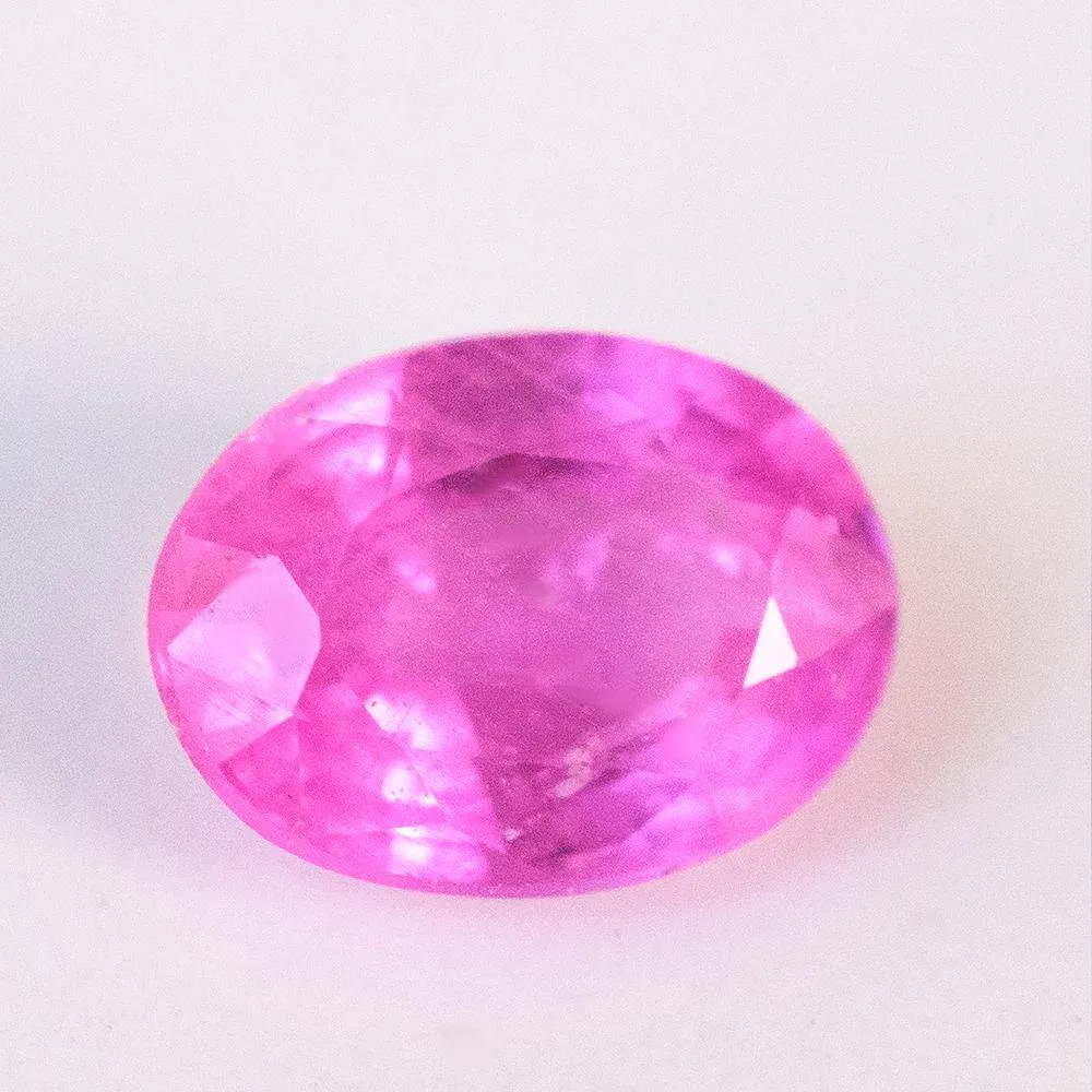 Natural Sapphire Gemstone | Oval Cut Pink |  1.07 Carats Heated