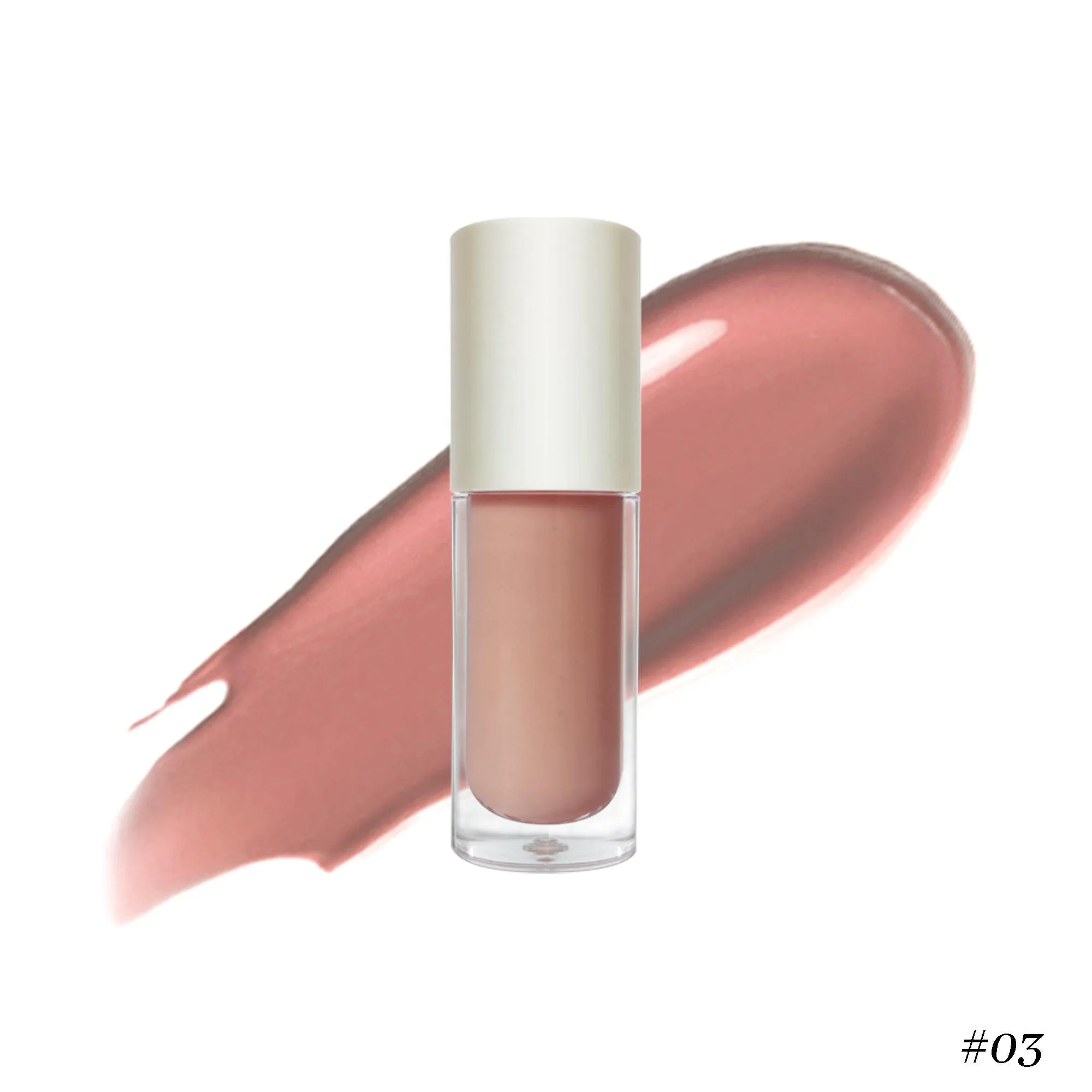 Nourishing Vegan Lip Gloss in Clear Pink for Irresistible Shine