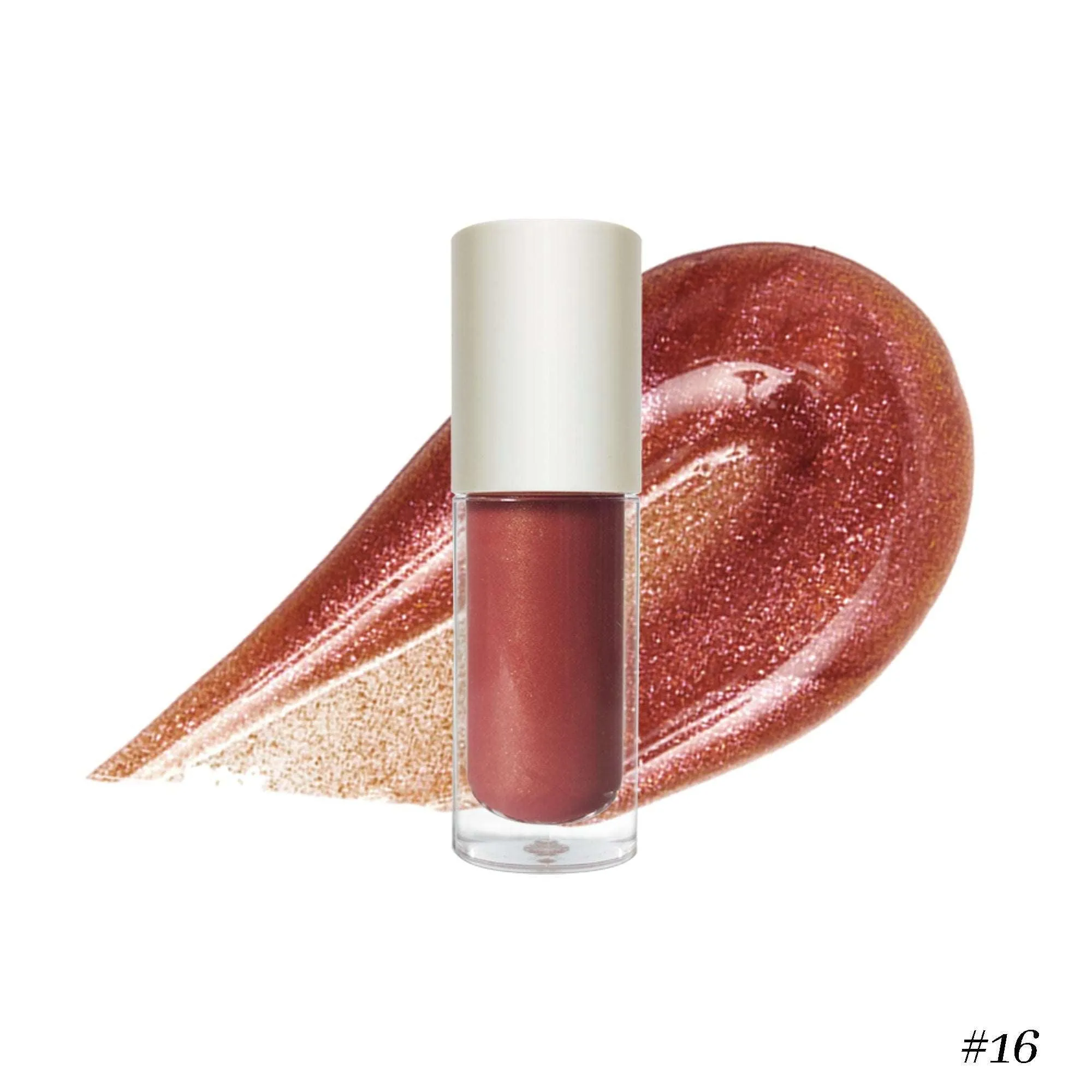 Nourishing Vegan Lip Gloss in Clear Pink for Irresistible Shine