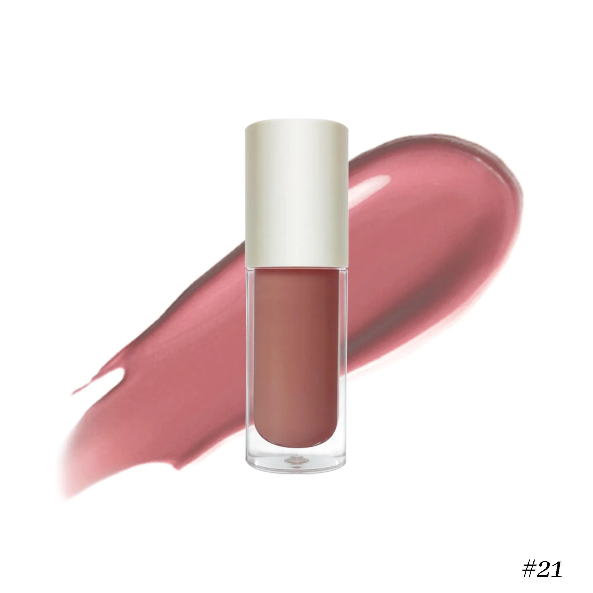 Nourishing Vegan Lip Gloss in Clear Pink for Irresistible Shine
