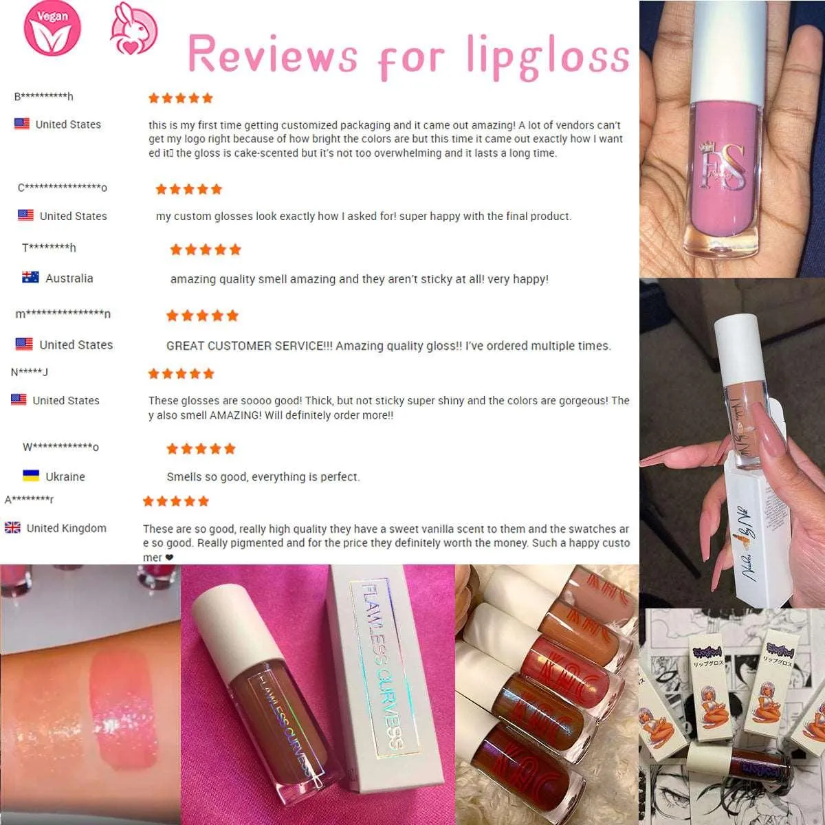 Nourishing Vegan Lip Gloss in Clear Pink for Irresistible Shine