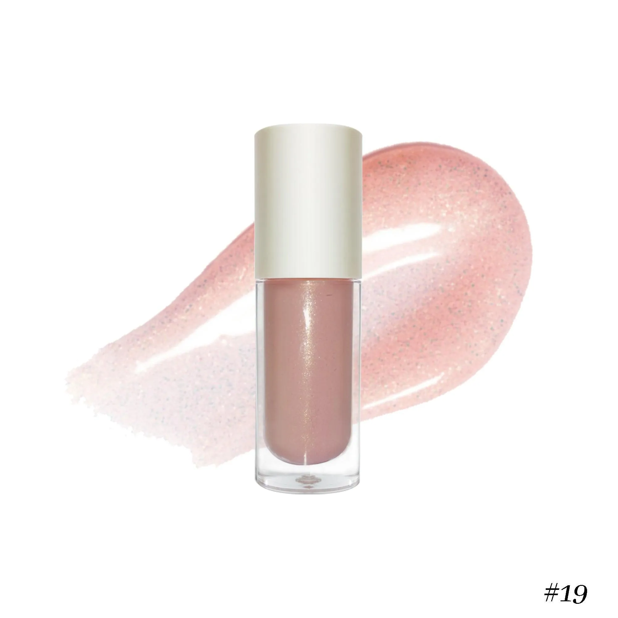 Nourishing Vegan Lip Gloss in Clear Pink for Irresistible Shine