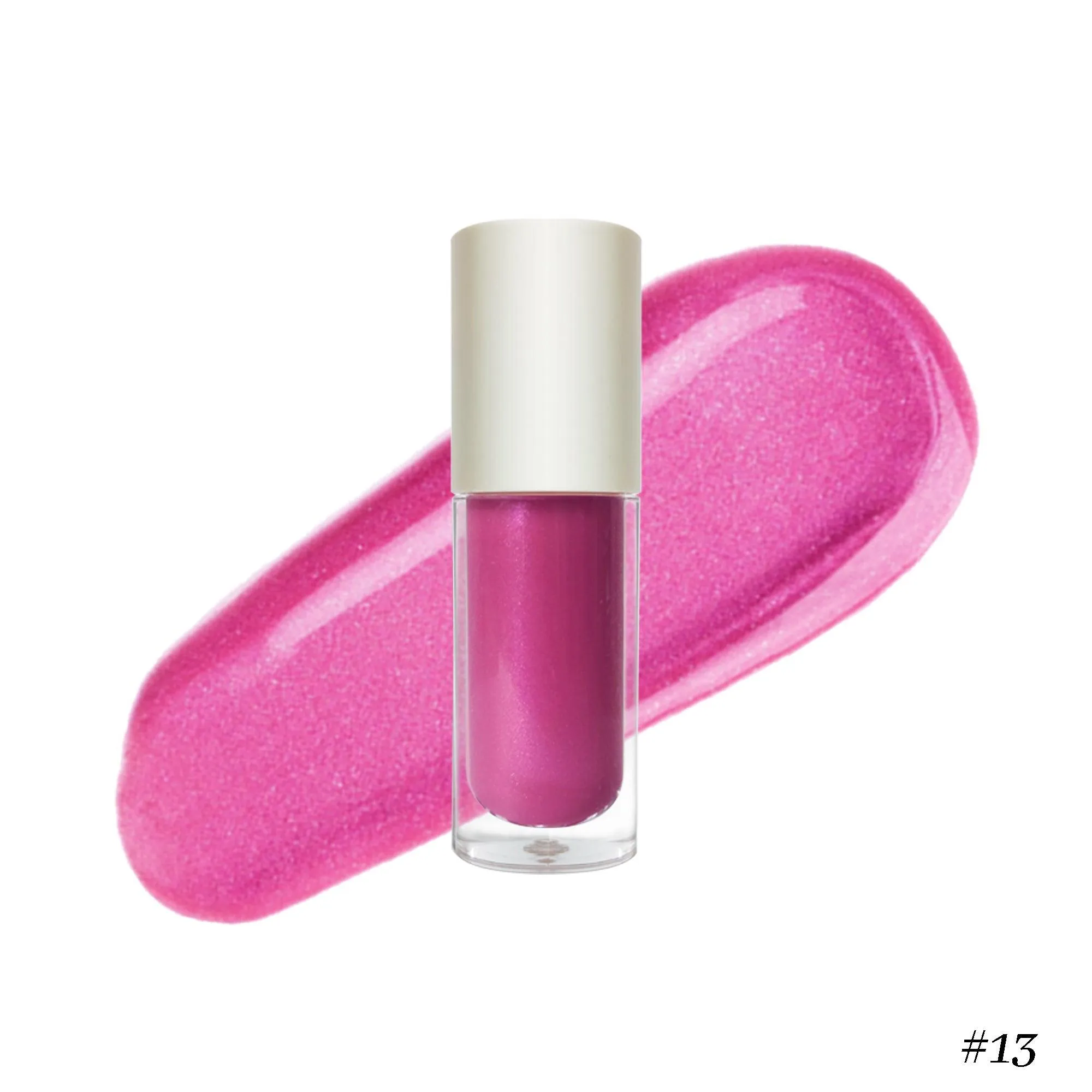 Nourishing Vegan Lip Gloss in Clear Pink for Irresistible Shine