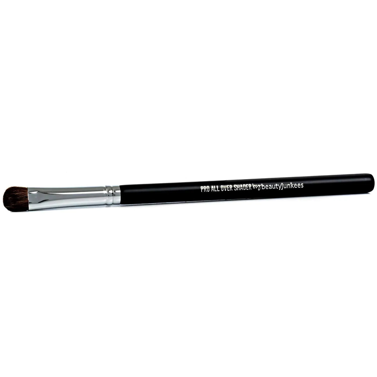 Professional Shader Eyeshadow Brush - Beauty Junkees pro All Over Short Flat Shader Eye Makeup Brush with Dense Rounded Natural Hair Bristles to Pack Eye Shadow Powder on Eyelid; Premium Quality