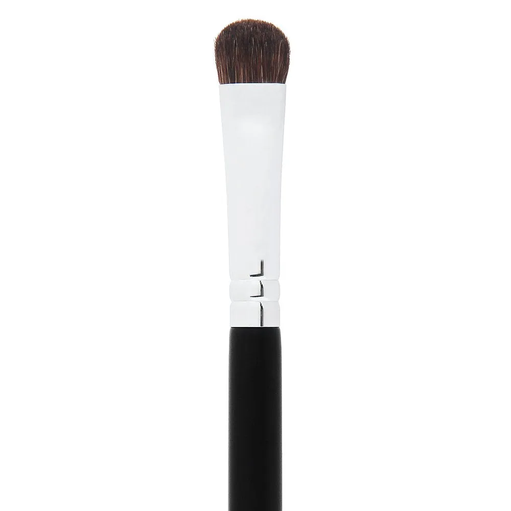 Professional Shader Eyeshadow Brush - Beauty Junkees pro All Over Short Flat Shader Eye Makeup Brush with Dense Rounded Natural Hair Bristles to Pack Eye Shadow Powder on Eyelid; Premium Quality