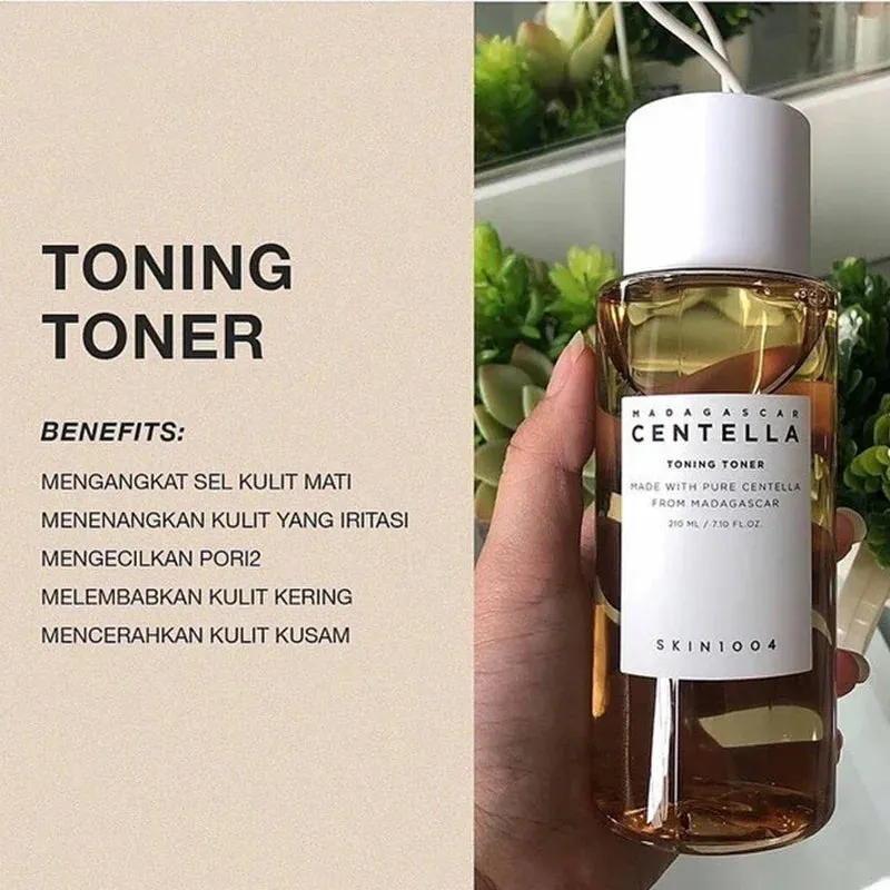 Pure Centella Essence Skin Care Set with Toner-Cleansing Oil -Ampoule & Sunscreen Serum