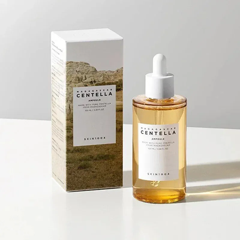 Pure Centella Essence Skin Care Set with Toner-Cleansing Oil -Ampoule & Sunscreen Serum