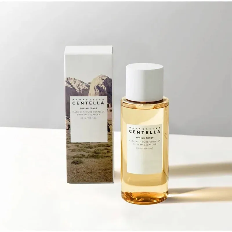 Pure Centella Essence Skin Care Set with Toner-Cleansing Oil -Ampoule & Sunscreen Serum