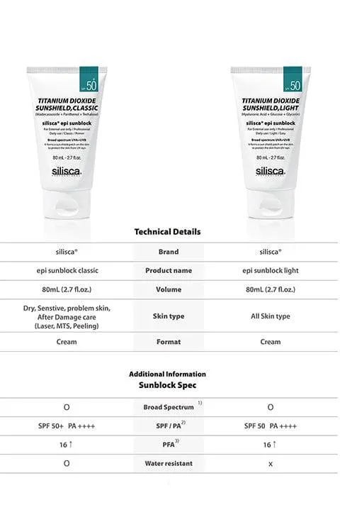 [SILISCA] Epi Sunblock Classic or Light (80mL)