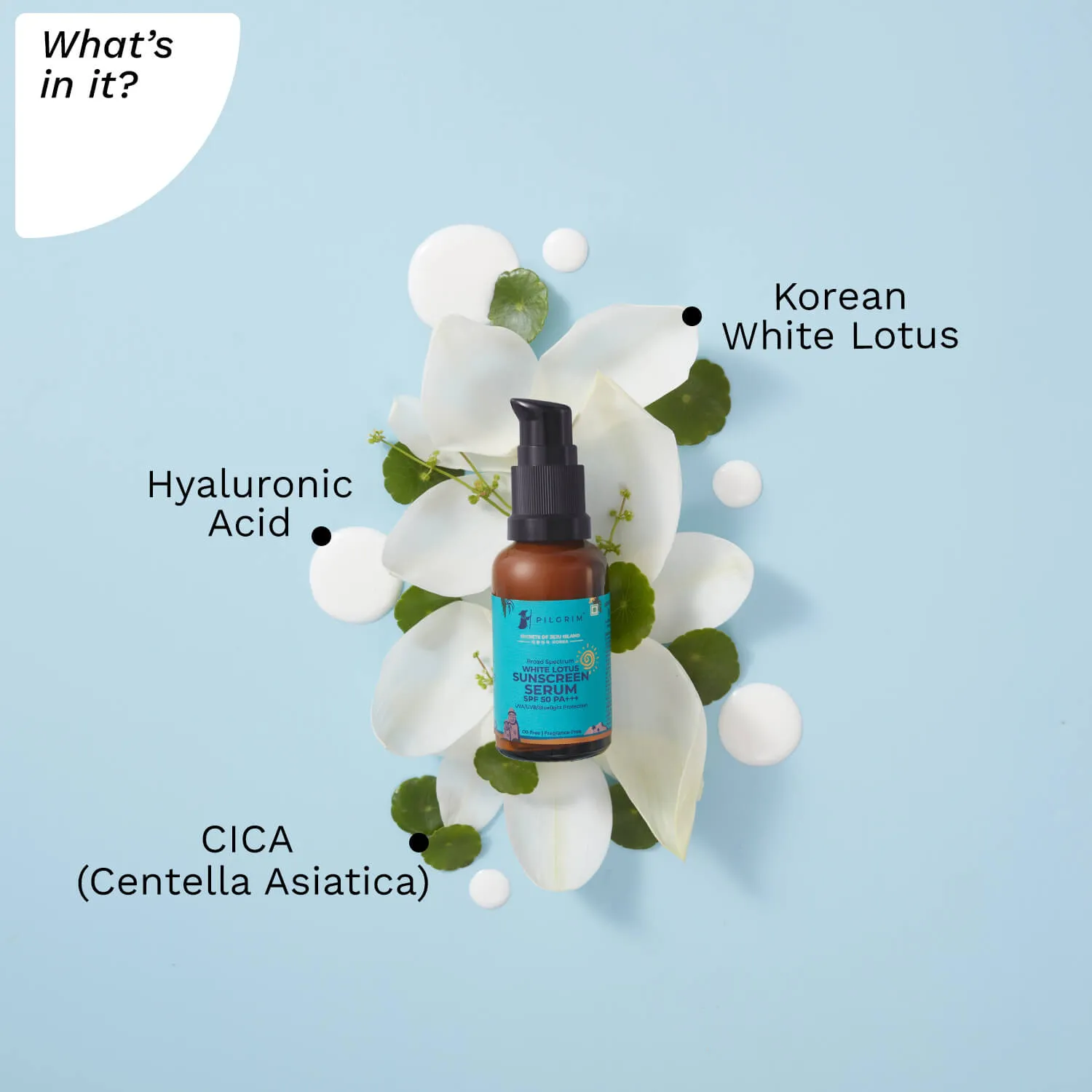White Lotus Sunscreen Serum SPF 50 PA   